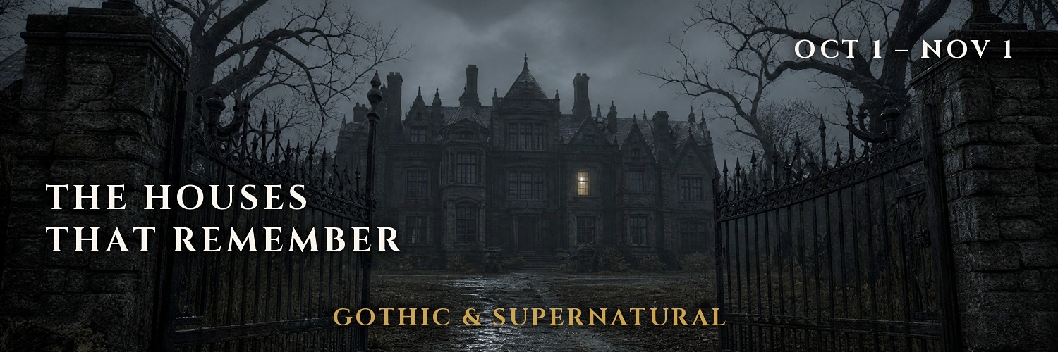 Banner for The Houses That Remember group promotion.